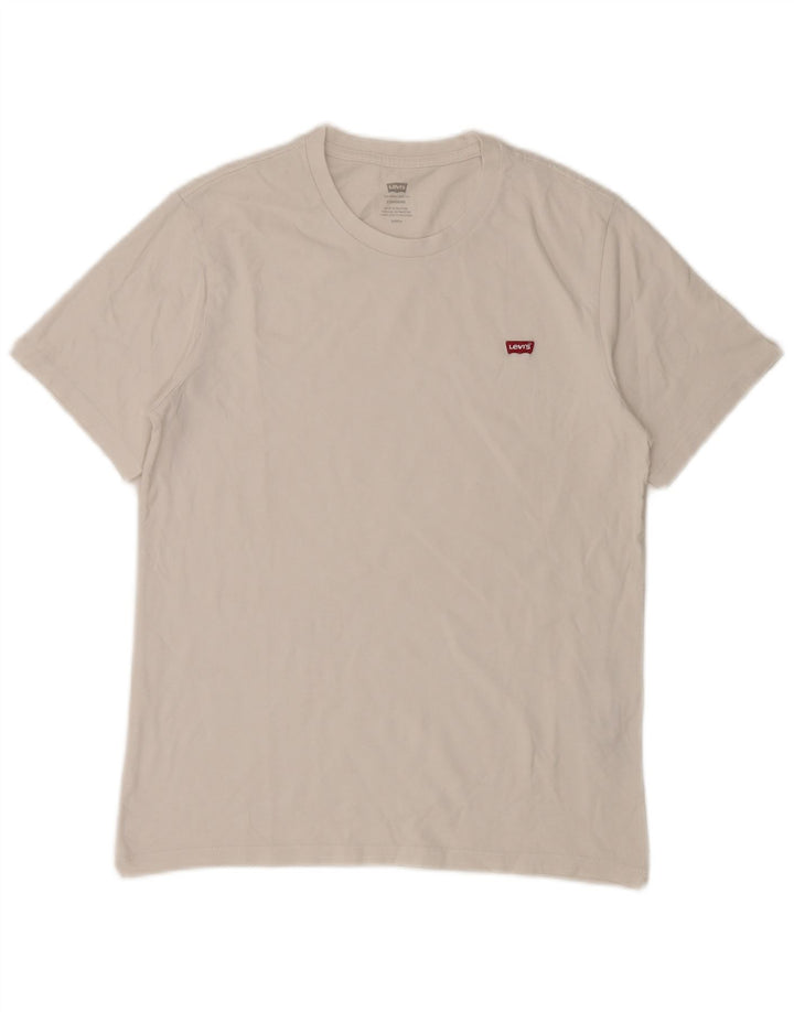 LEVI'S Herre Standard T-Shirt Top Lille Hvid Bomuld