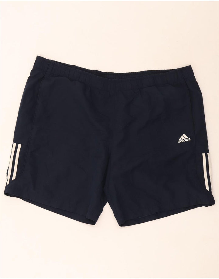 Adidas Herre Climalite Sportshorts 2XL Navy Blue Polyester
