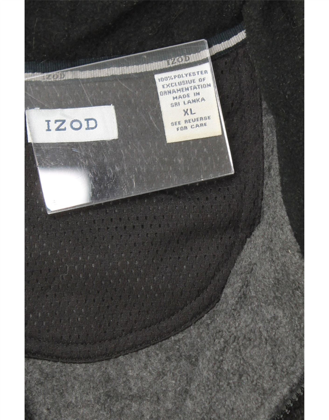 IZOD Mens Fleece Jacket UK 42 XL Grey Polyester Vintage Izod and Second-Hand Izod from Messina Hembry 