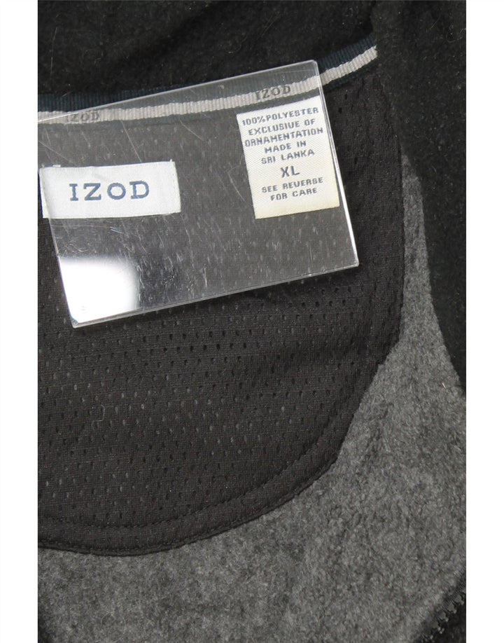 IZOD Mens Fleece Jacket UK 42 XL Grey Polyester Vintage Izod and Second-Hand Izod from Messina Hembry 