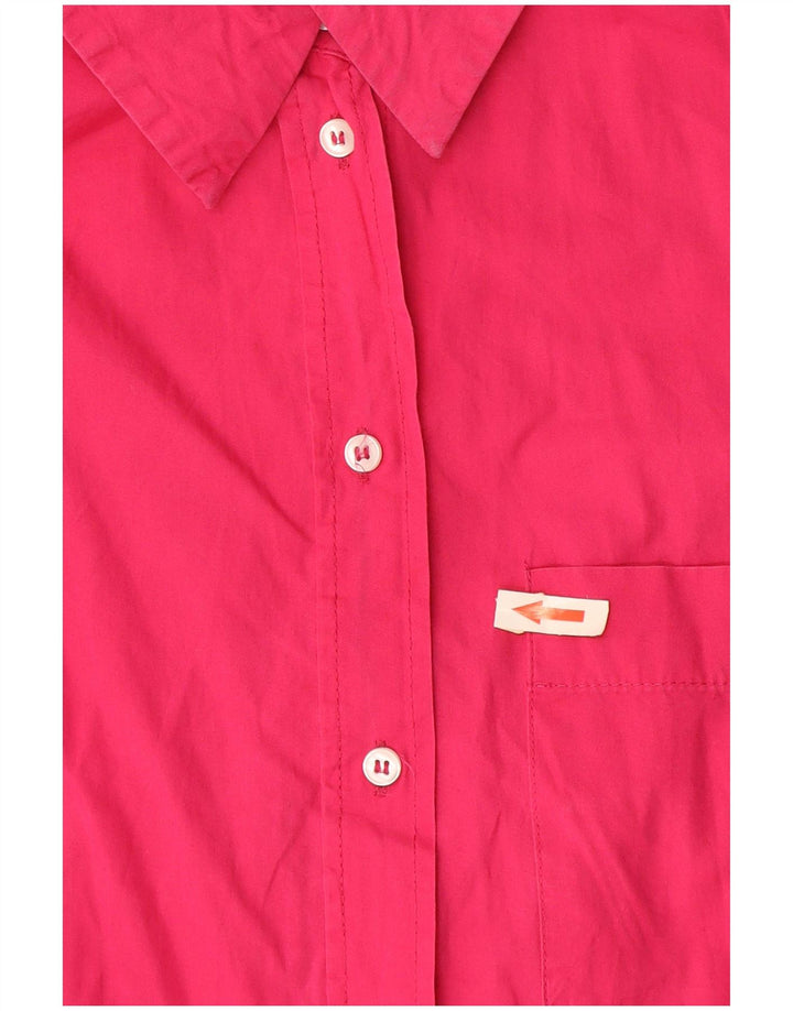 Zara Dame Oversized Shirt UK 10 Small Pink Bomuld