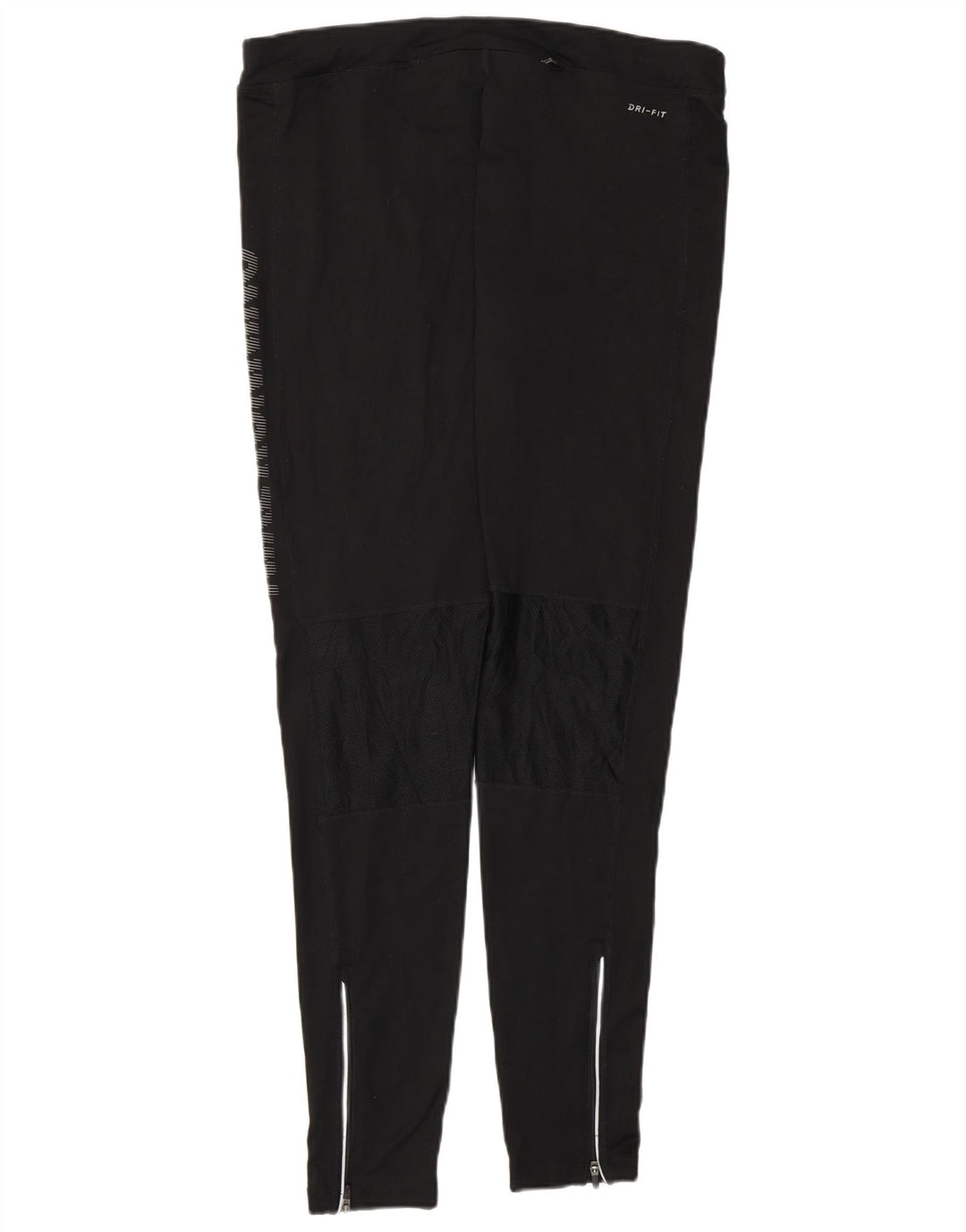 NIKE Dri Fit grafiske leggings til kvinder UK 18 XL sort polyester