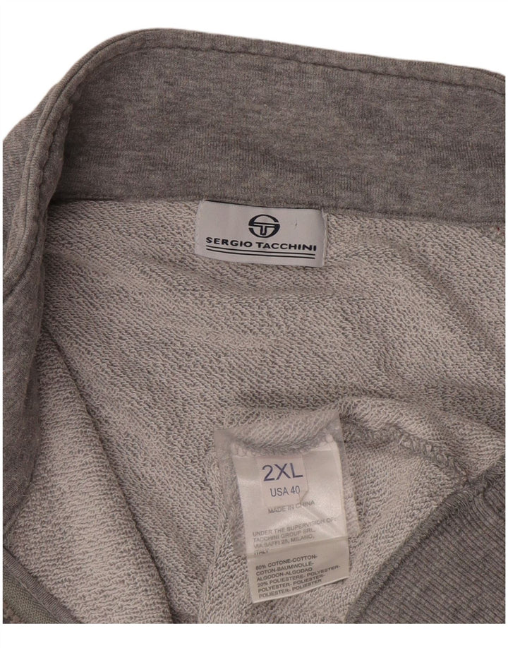 Sergio Tacchini Herre træningsdragt Topjakke 2XL Grå Colourblock Bomuld