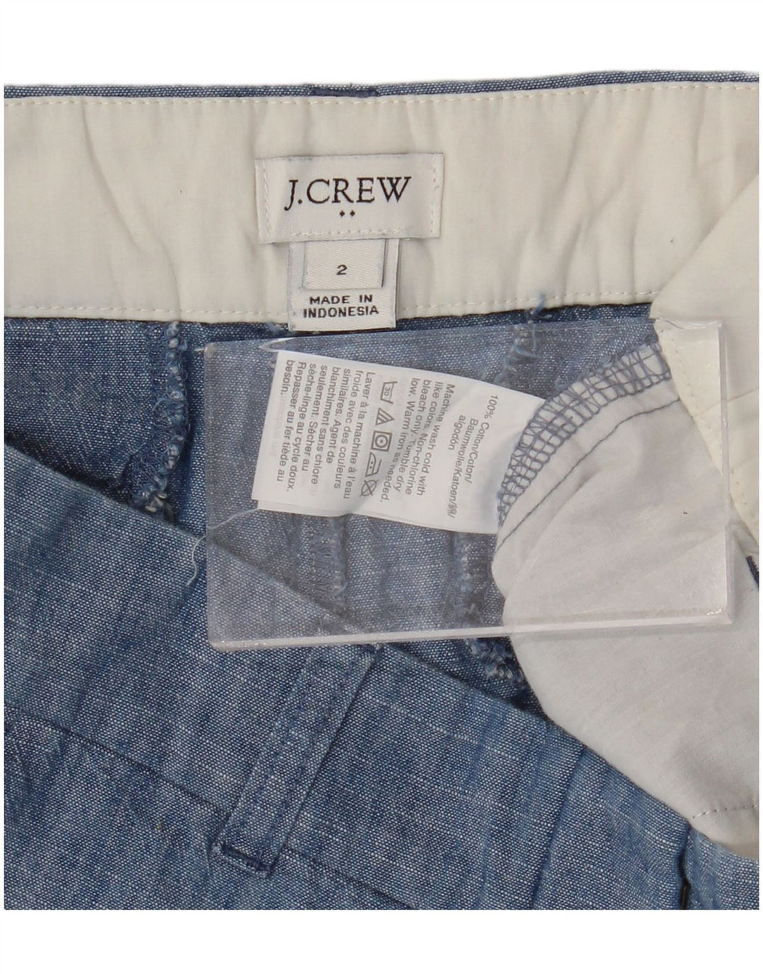 J. Crew Chino Shorts til kvinder US 2 XS W30 Blå Bomuld