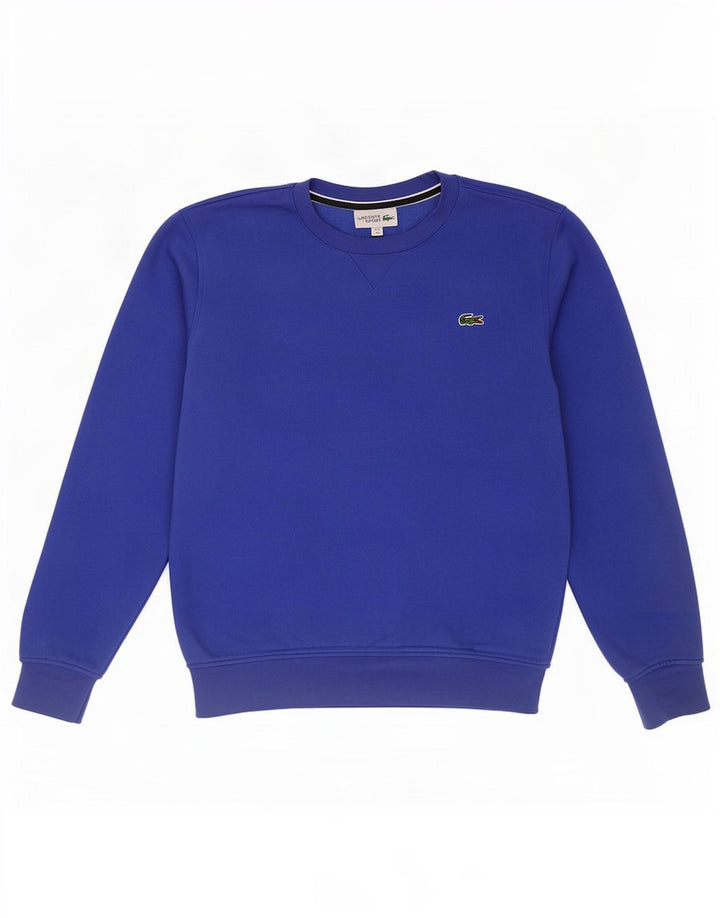 Lacoste Herre Sweatshirt Jumper Størrelse 3 Lille Blå Bomuld