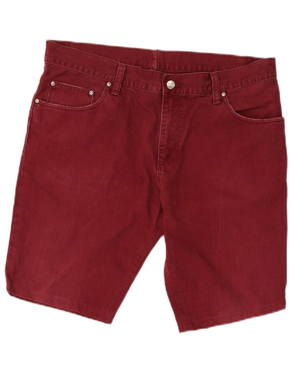 Carhartt Herre Denim Shorts W36 Large Bourgogne Bomuld