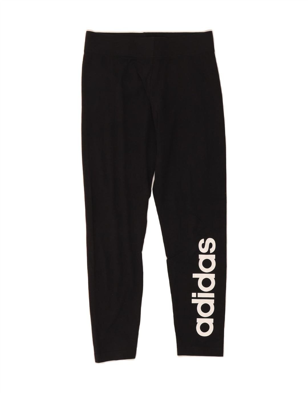 ADIDAS Womens Graphic Leggings UK 12/14 Medium  Black Cotton Vintage Adidas and Second-Hand Adidas from Messina Hembry 