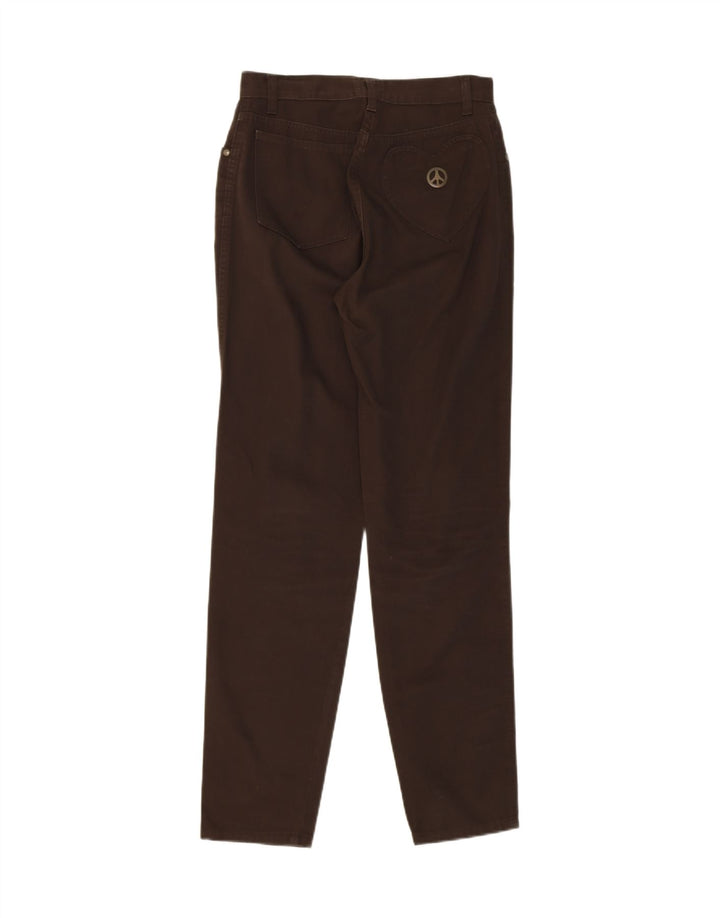 MOSCHINO Womens Tapered Jeans W30 L31 Brown Cotton Vintage Moschino and Second-Hand Moschino from Messina Hembry 