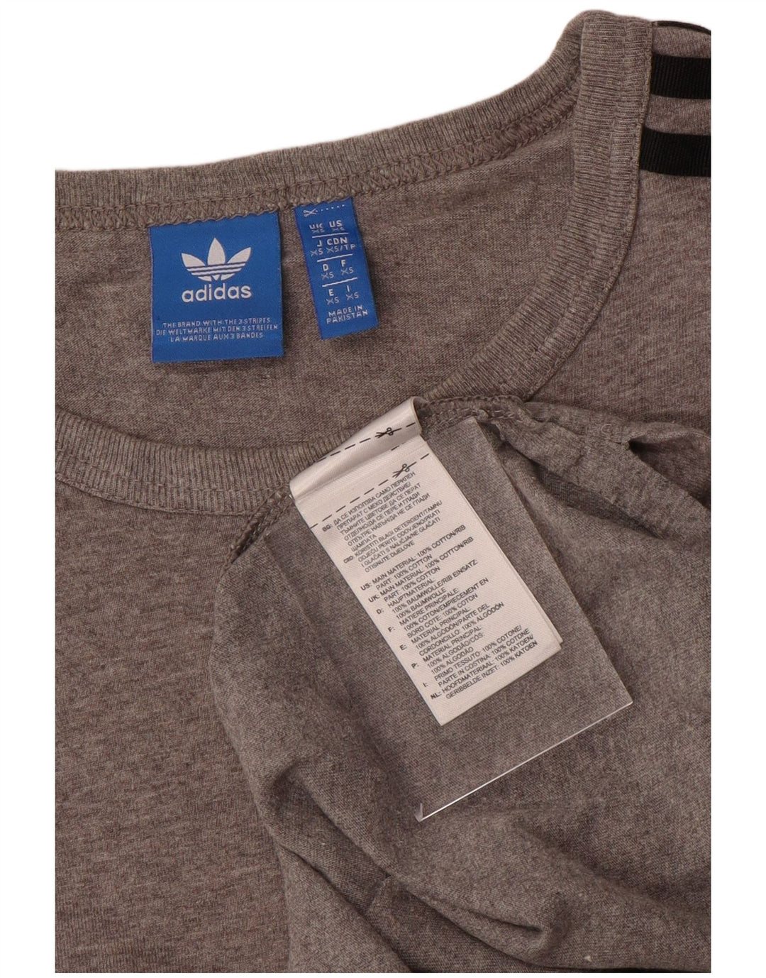 Adidas Herre T-shirt Top XS Grå Bomuld