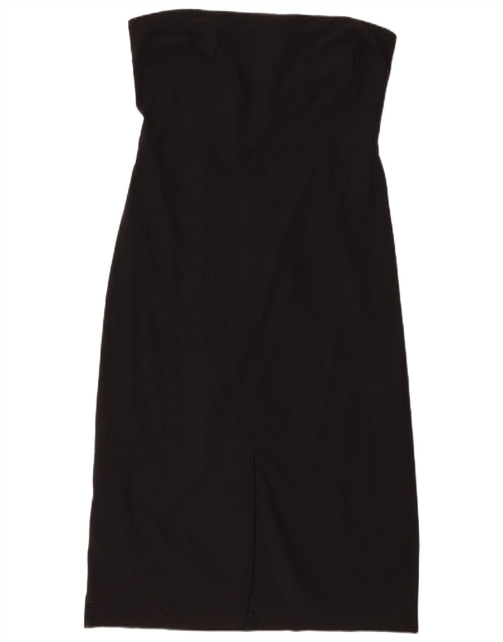 Marks & Spencer Dame Stropløs Kjole UK 18 XL Sort Viscose