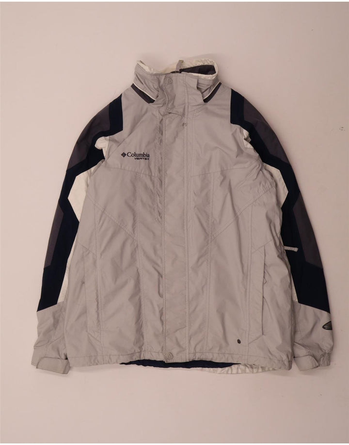 Columbia Herre Windbreaker Jacket UK 40 Large Grey Colourblock Nylon
