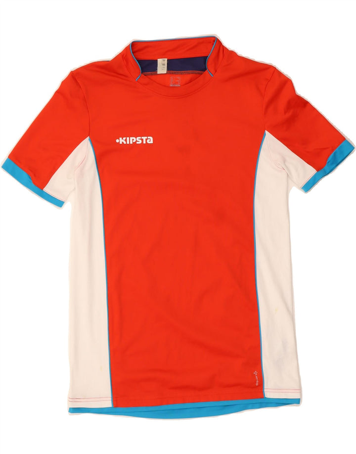 KIPSTA Mens T-Shirt Top Medium Red Colourblock Polyester Vintage KIPSTA and Second-Hand KIPSTA from Messina Hembry 