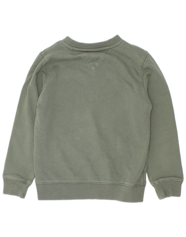 Tommy Hilfiger Boys Grafisk Sweatshirt Jumper 5-6 år Grøn Bomuld