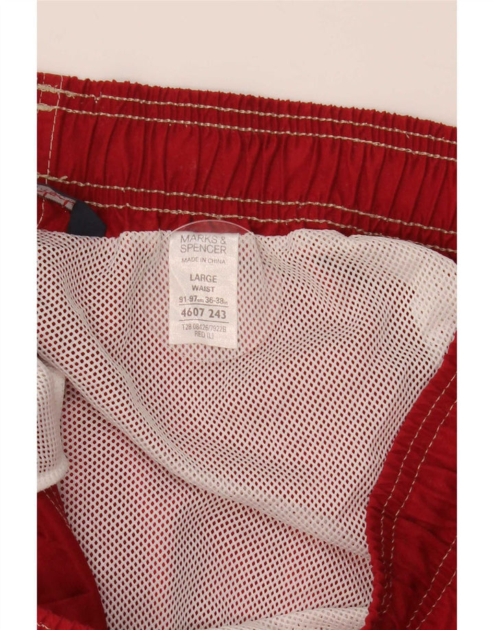 Marks & Spencer Badeshorts til mænd store røde polyester