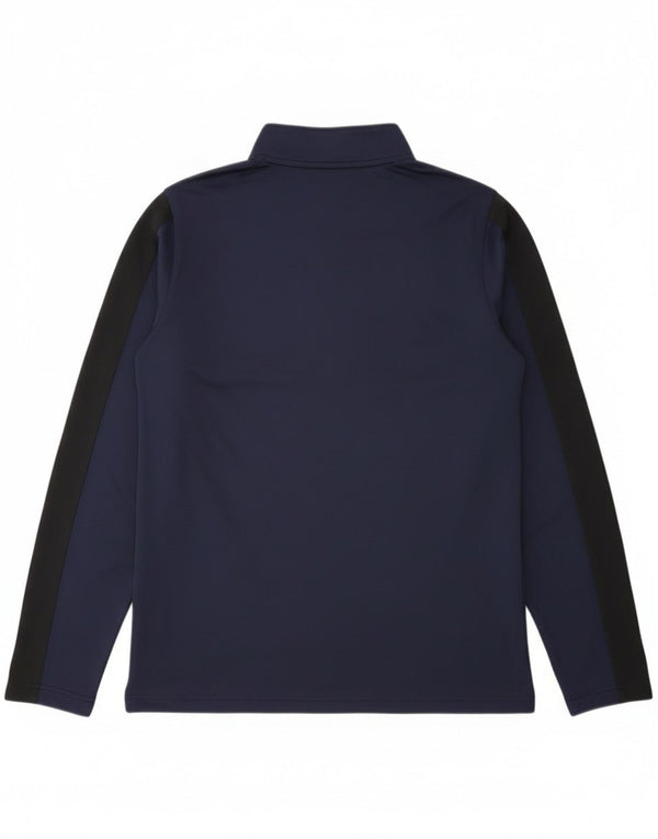 Under Armour Herre lynlåshals Top Langærmet Medium Navy Blue Colourblock