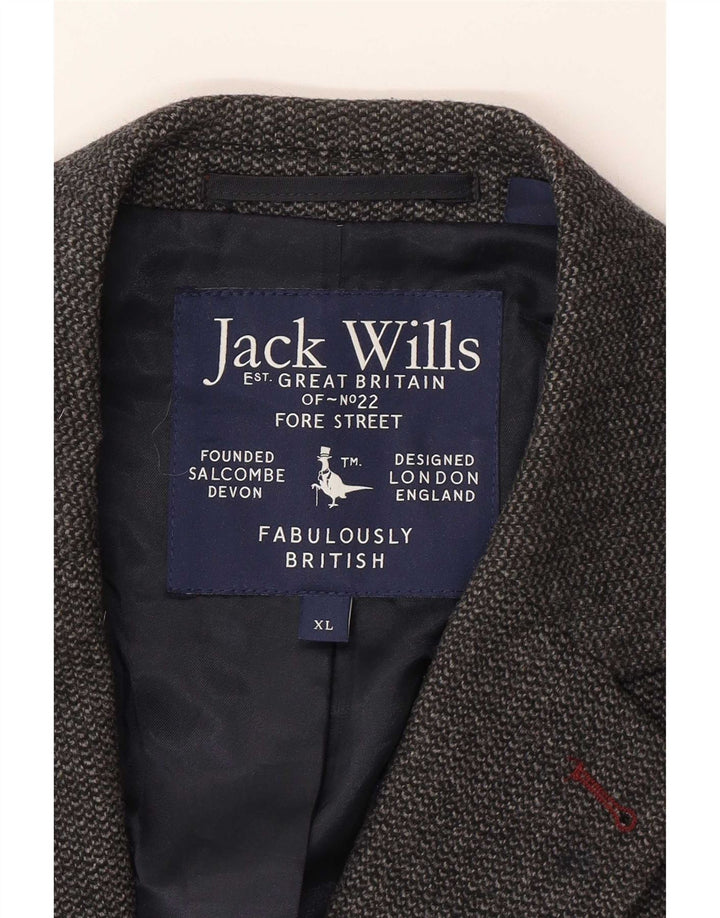Jack Wills Herre 2-knaps blazerjakke UK 42 XL Grå uld