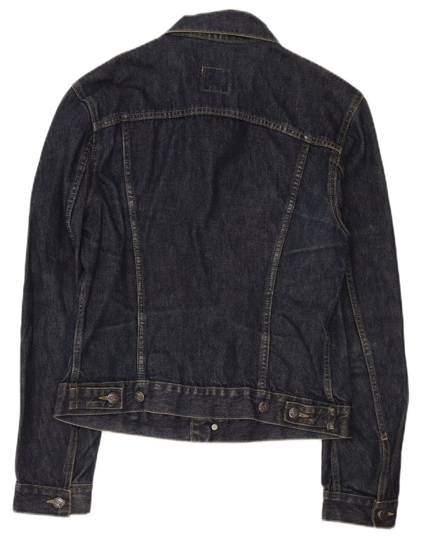Gas Womens Denim Jacket UK 16 Large Navy Blue Cotton