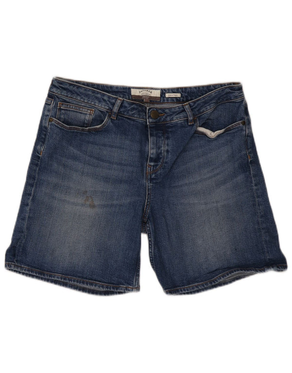Fat Face Dame Denim Shorts UK 14 Large W32 Blue Cotton