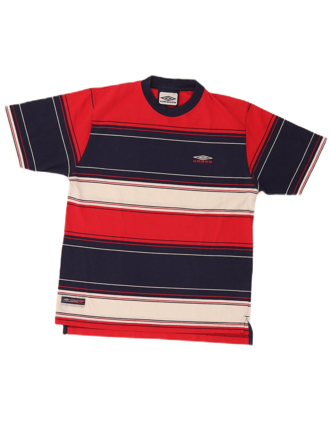 Umbro Herre T-Shirt Top Lille Flerfarvet Stribet