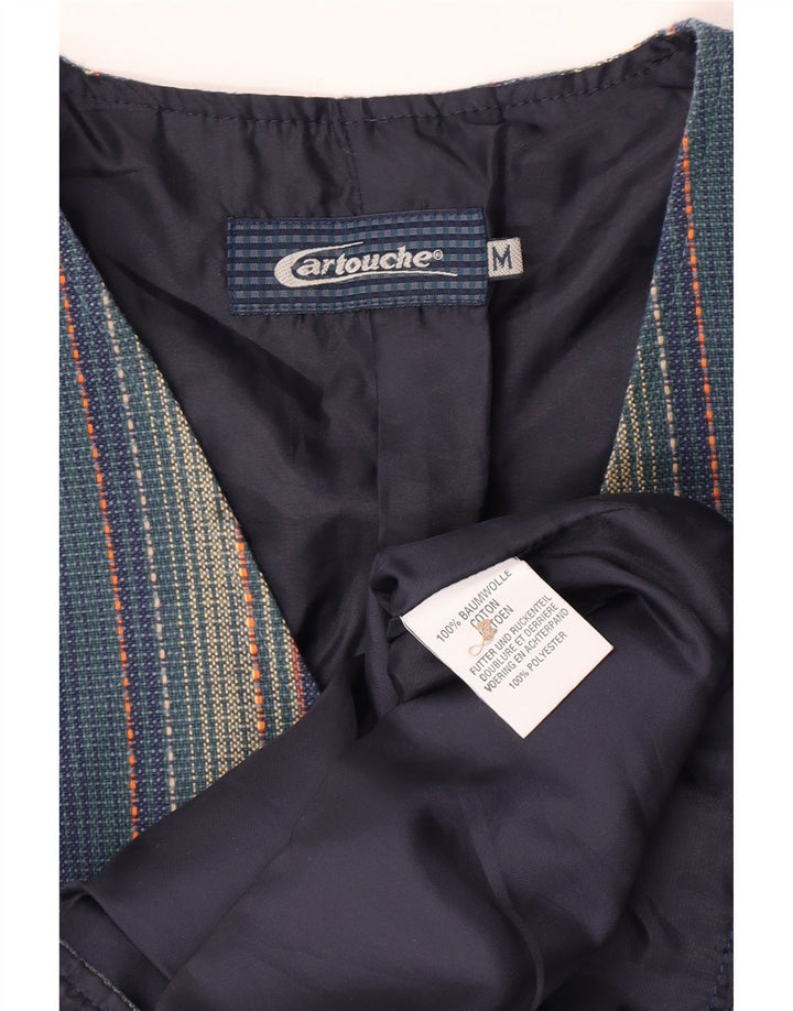 Cartouche Herre Gilet UK 38 Mellemblå stribet bomuld