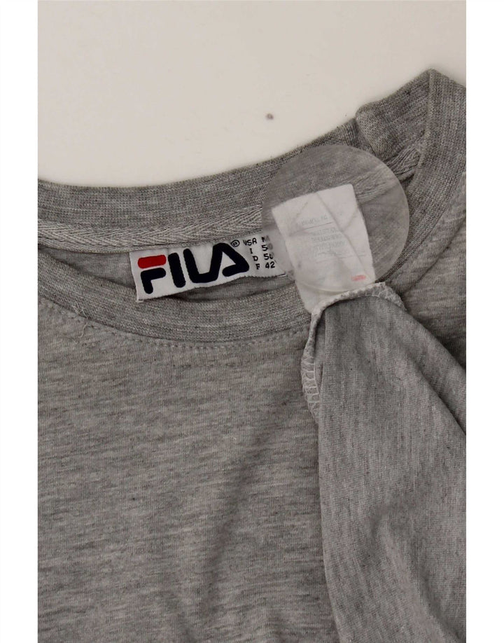 Fila Herre T-Shirt Top IT 50 Medium Grå Bomuld