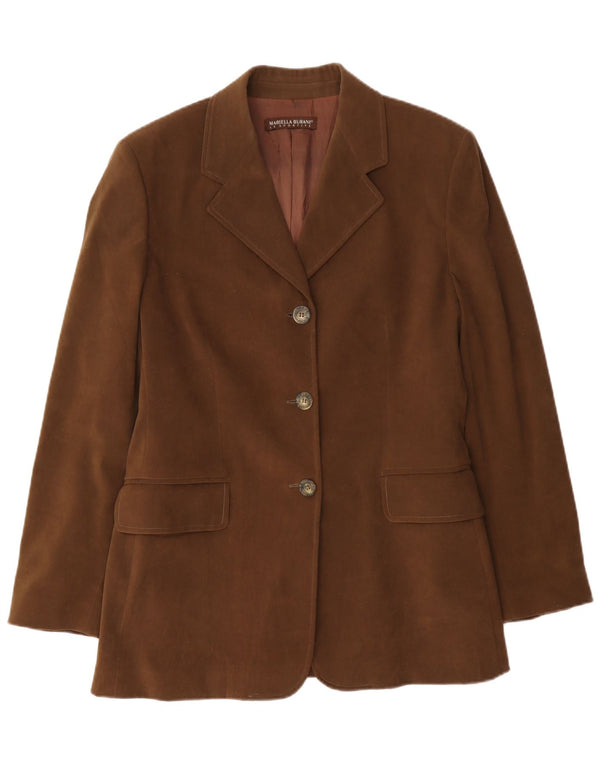 Mariella Burani Dame 3-knaps blazerjakke EU 40 Medium Brun