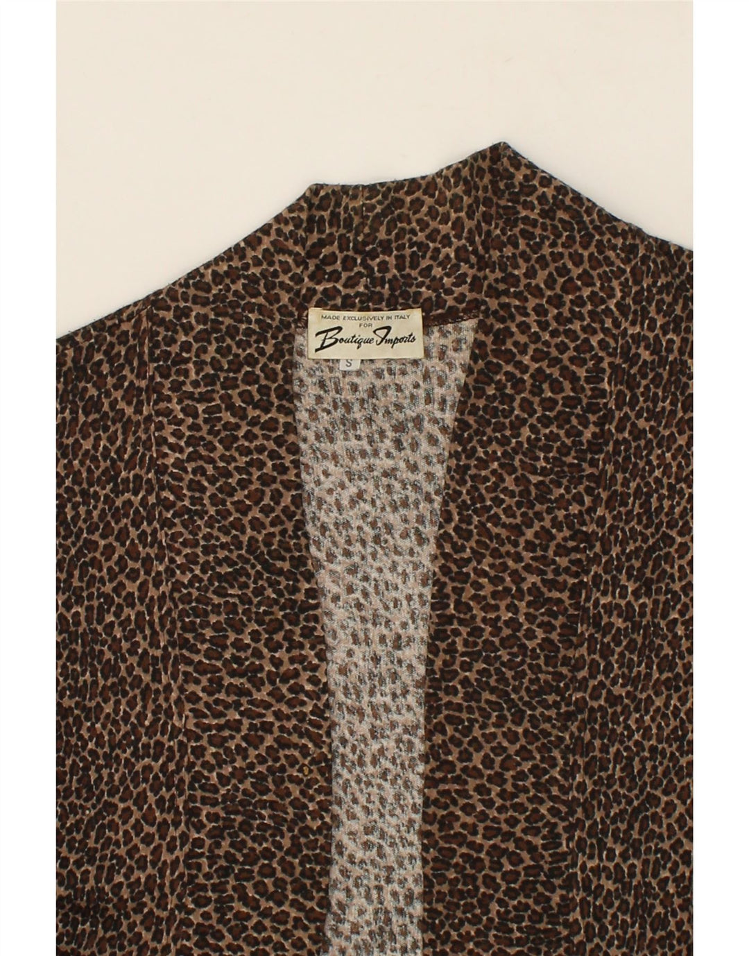 VINTAGE Womens Oversized Longline Cardigan Sweater UK 10 Small Brown Vintage Vintage and Second-Hand Vintage from Messina Hembry 