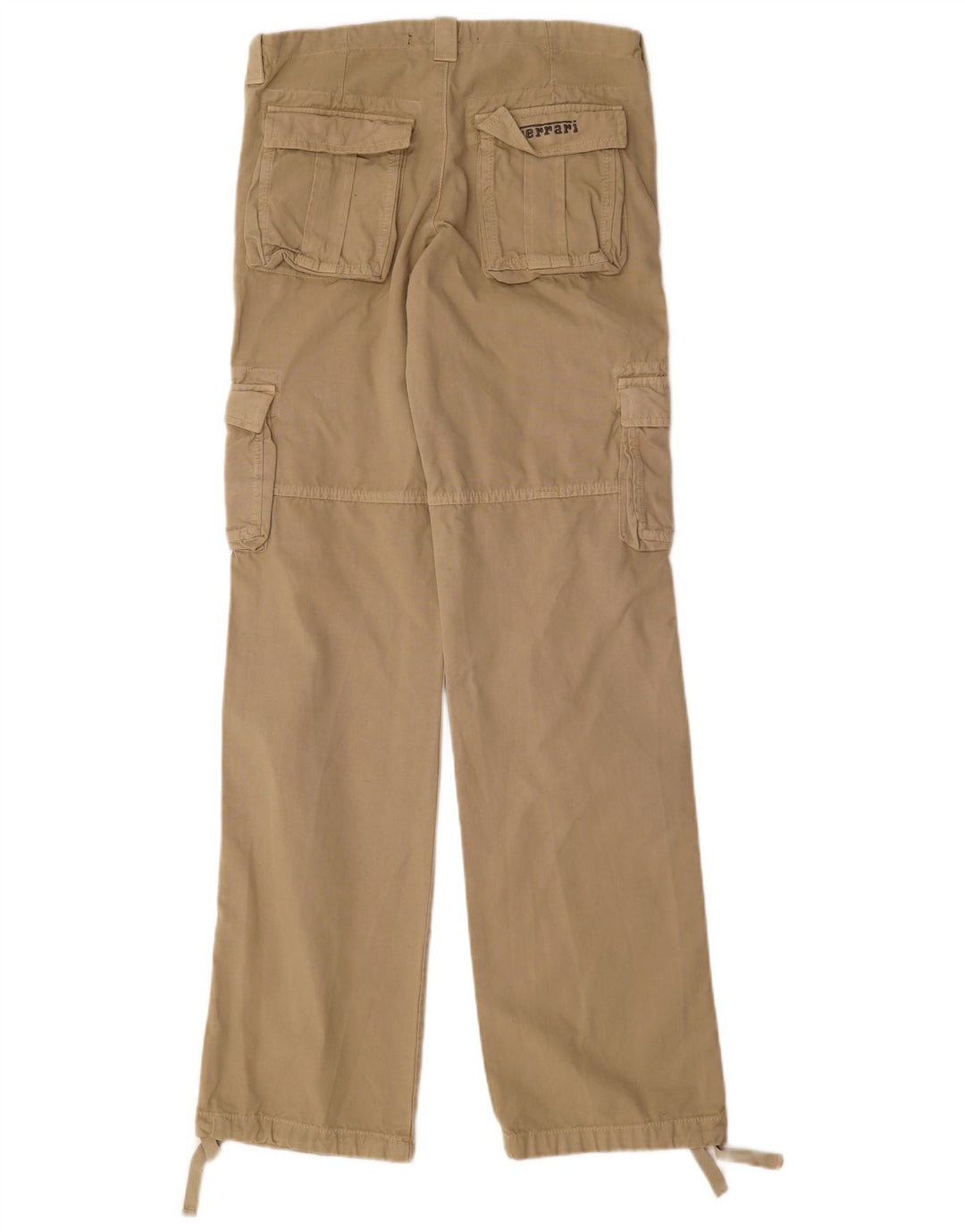 Ferrari Dame Straight Cargo Bukser W32 L34 Beige Bomuld