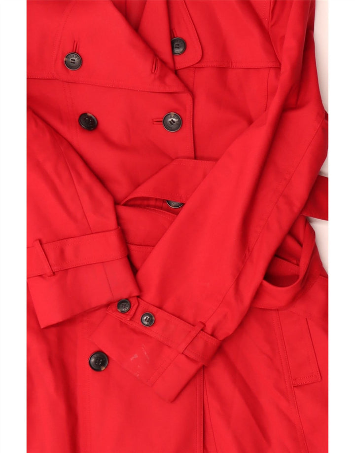 Hobbs Dame Trench Coat UK 14 Medium Rød Bomuld