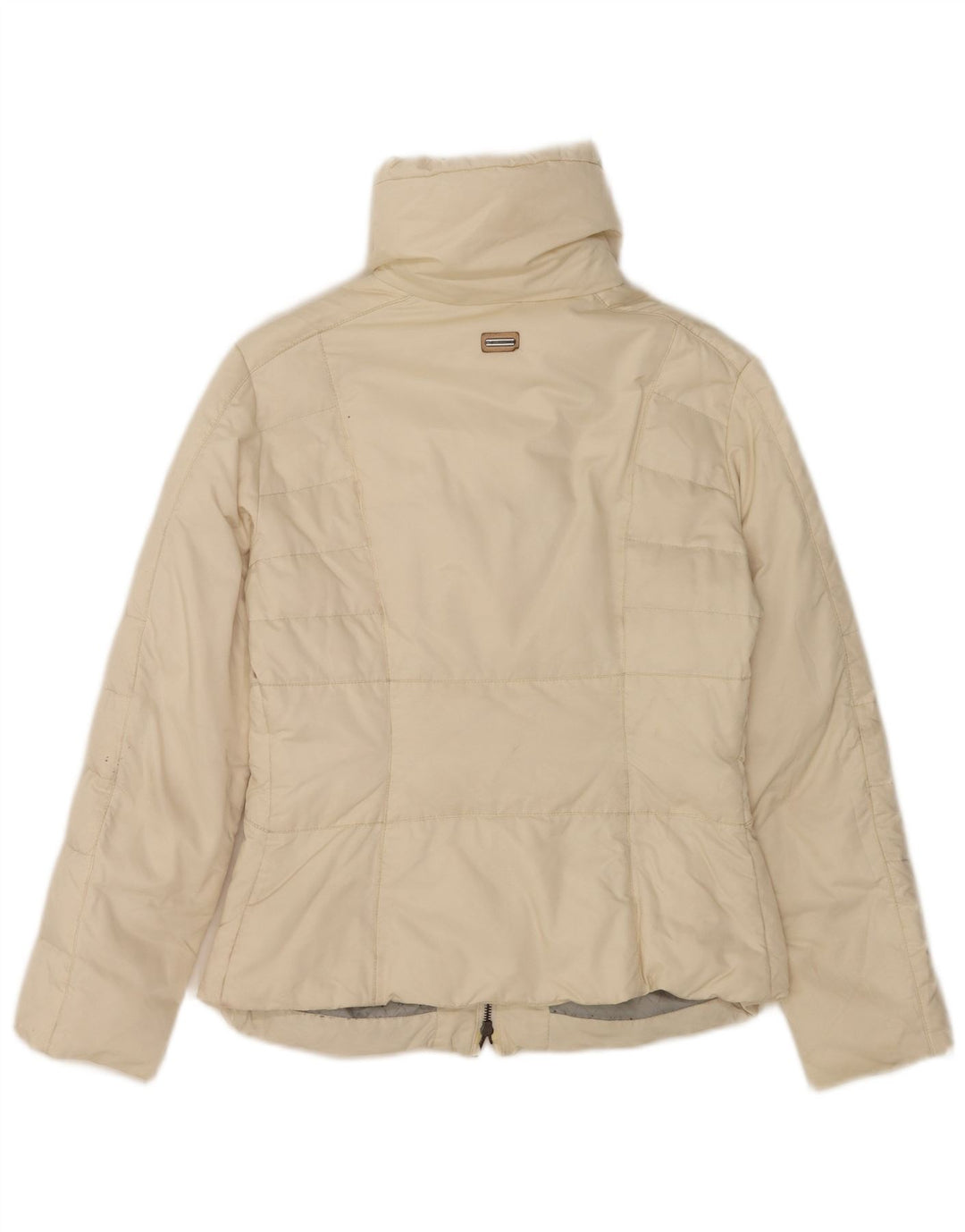 Trussardi Polstret jakke til kvinder IT 46 Large Off White Bomuld