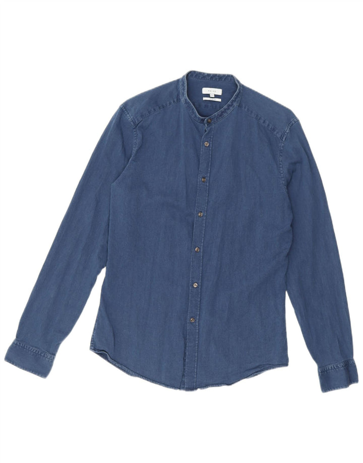 Reiss Herre Slim Fit skjorte Medium Blue Bomuld