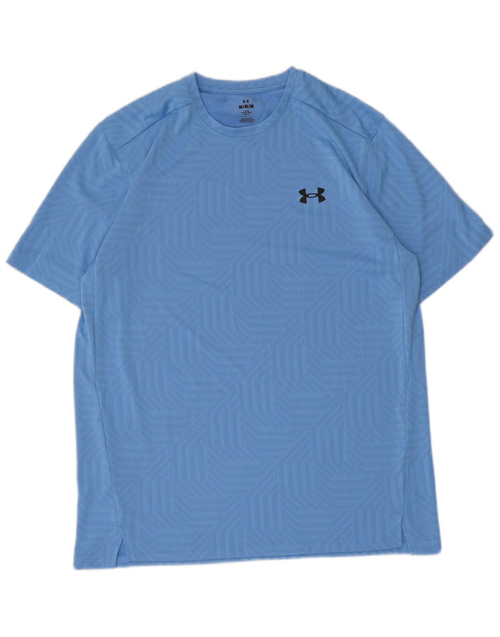 Under Armour Herre T-Shirt Top Medium Blå Geometrisk