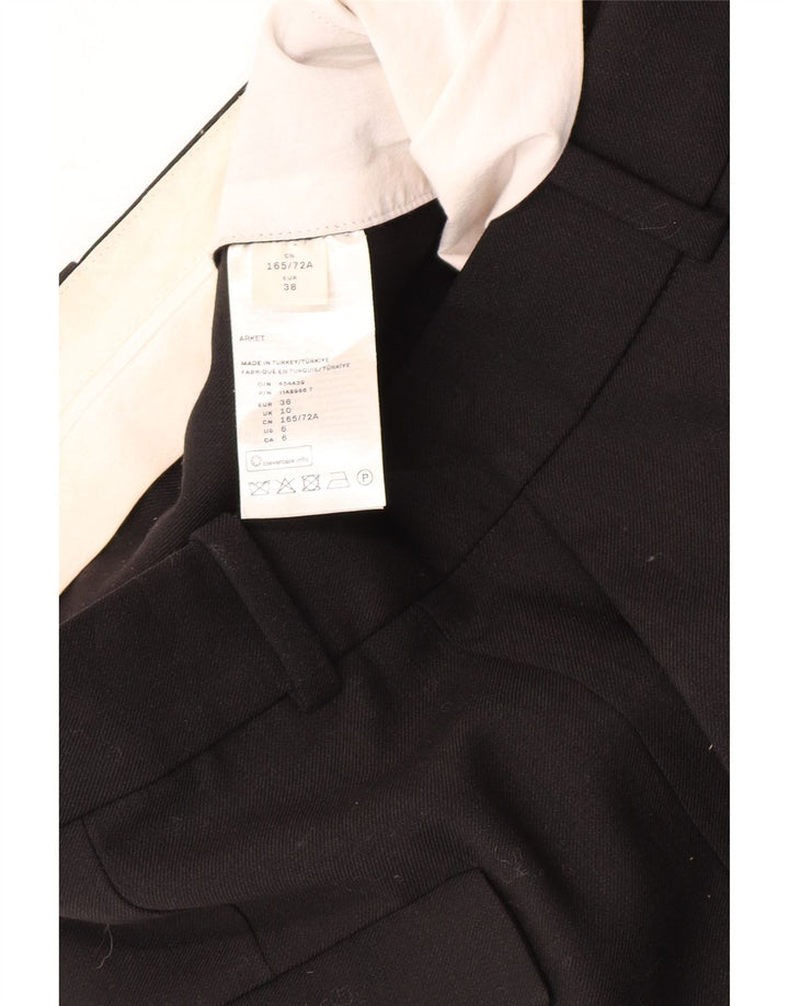 Vintage lige jakkesæt til kvinder EU 38 Medium W28 L30 Sort polyester