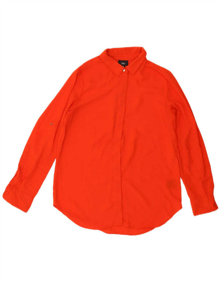 Mossimo Dame Skjorte Bluse UK 14 Medium Rød Polyester