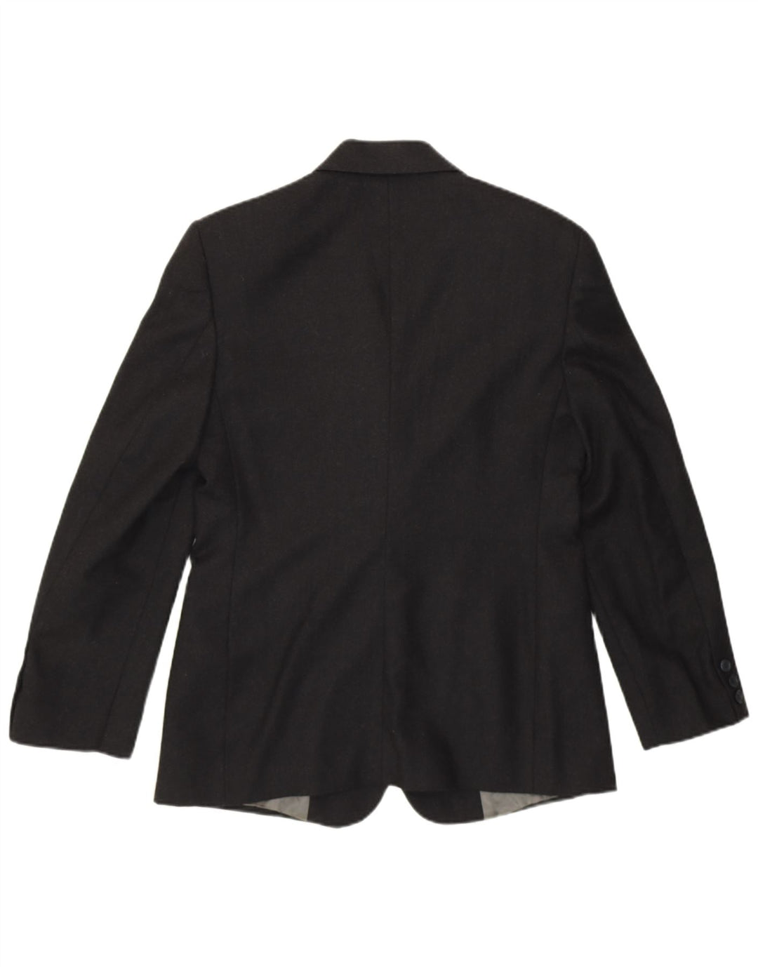 BENETTON Dame 2-knaps blazerjakke IT 42 Medium Sort Ny uld