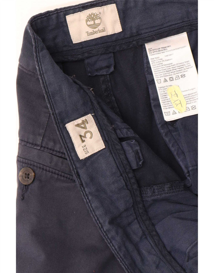 Timberland Herre Chino Shorts W34 Large Navy Blue Bomuld
