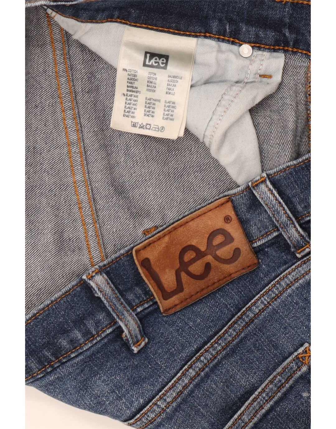 Lee Mens Daren Straight Jeans W36 L32 Blå Bomuld