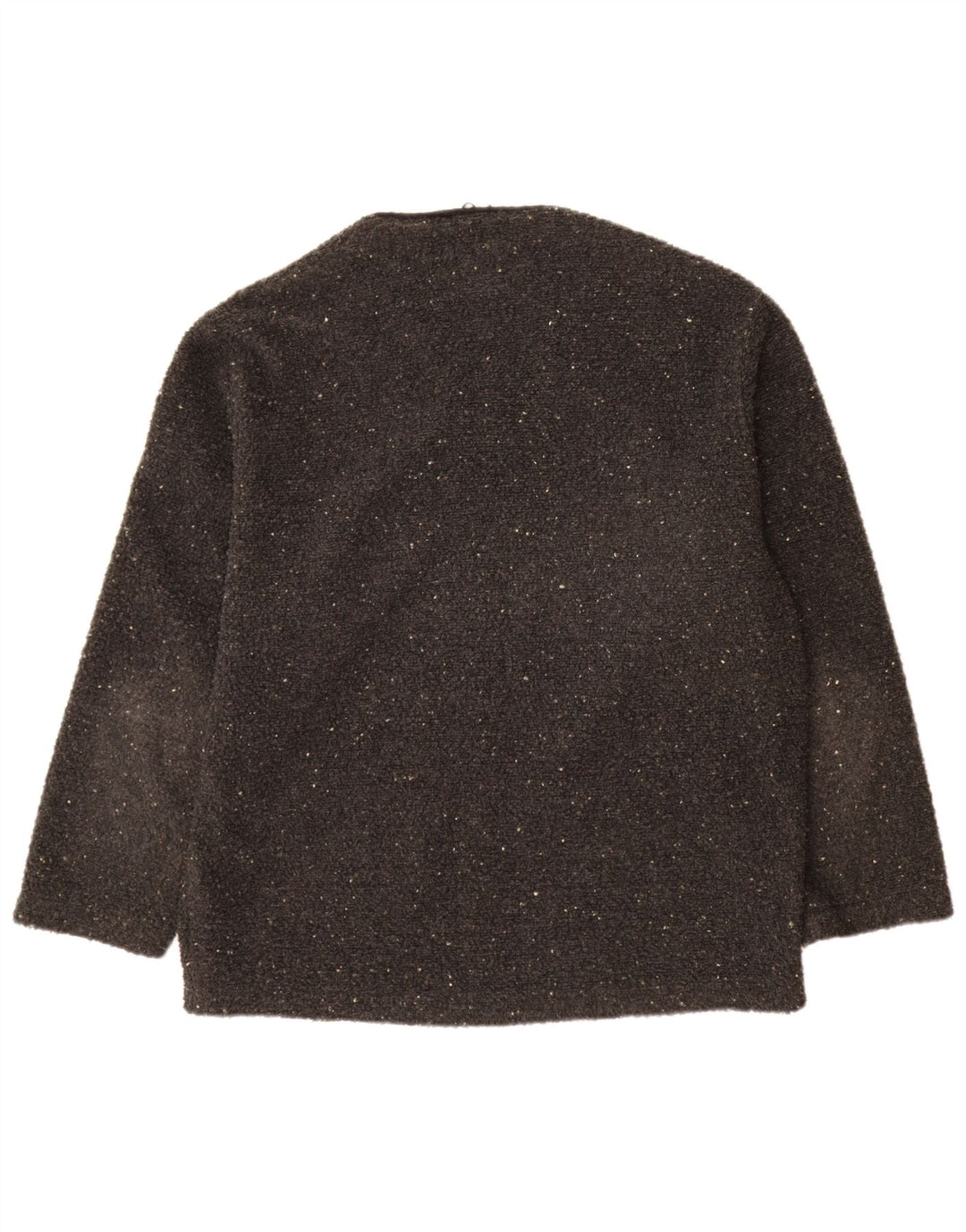 Vintage dame cardigan sweater UK 18 XL Grå Flecked Polyester
