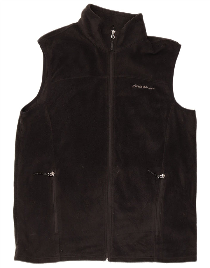 Eddie Bauer Herre Fleece Gilet UK 40 Large Black Polyester