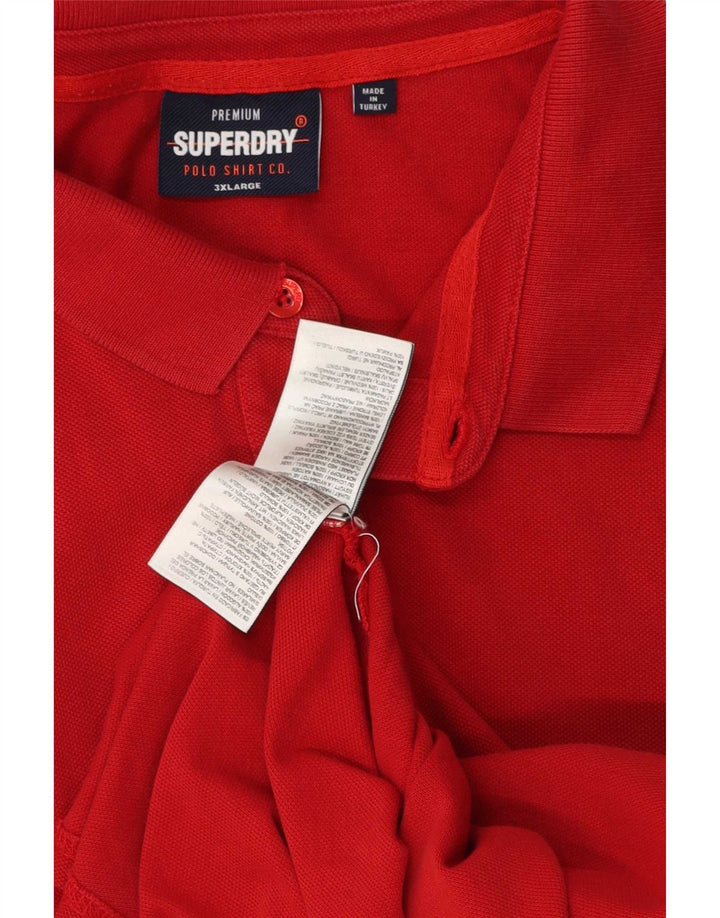 Superdry herre poloshirt 3XL rød bomuld