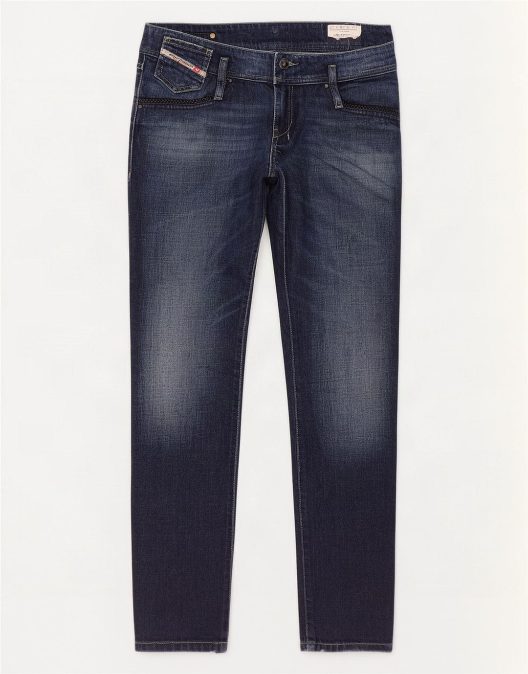 Diesel Dame Matic Slim Jeans W29 L32 Marineblå Bomuld