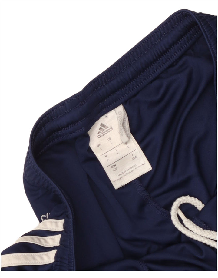 Adidas Herre Climalite Sportshorts Large Navy Blue Colourblock Polyester