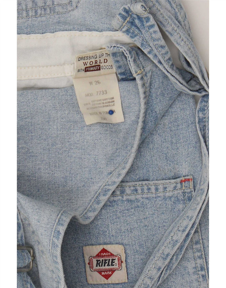 Rifle Dame Dungarees Denim Shorts W26 Small Blue Bomuld