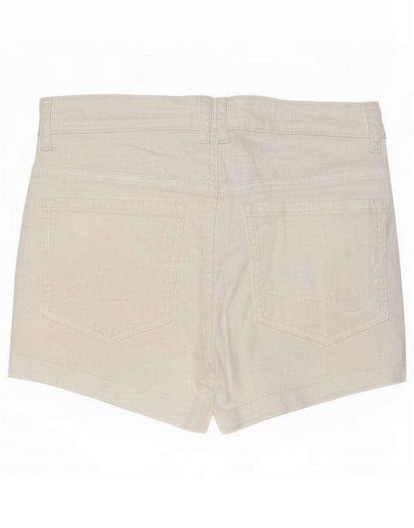 Oasis Womens Denim Shorts UK 14 Medium W30 White