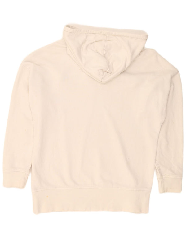 Adidas Graphic Hoodie Jumper UK 12 Medium White Colourblock