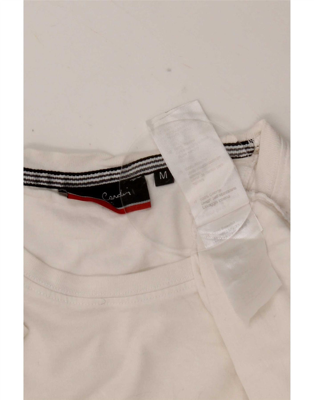 Pierre Cardin Herre T-Shirt Top Medium Hvid Bomuld
