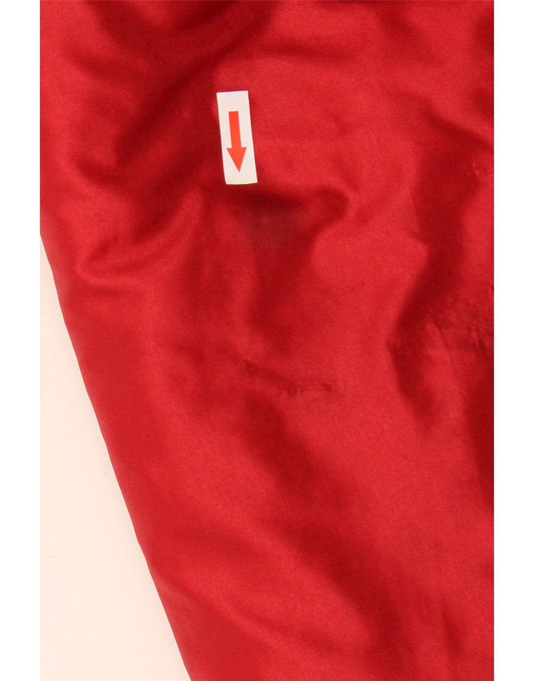 Vintage polstret hættejakke til kvinder IT 52 2XL Rød Colourblock Polyamid