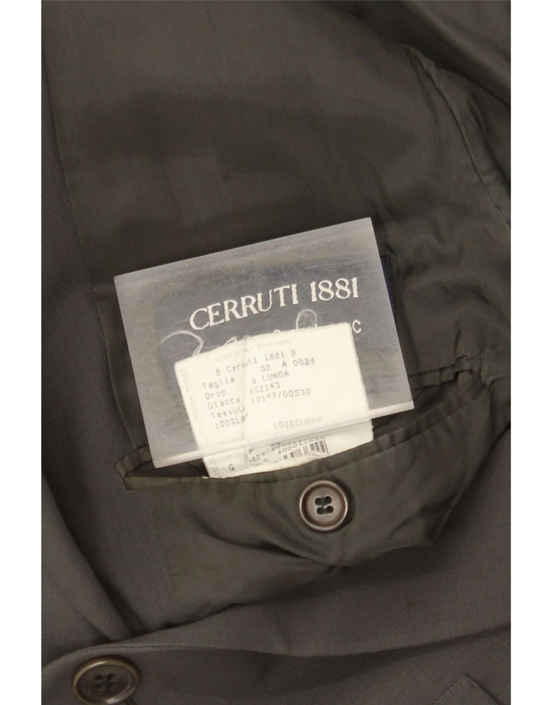 Cerruti 1881 Herre 3-knaps blazerjakke IT 52 XL Sort Cupro