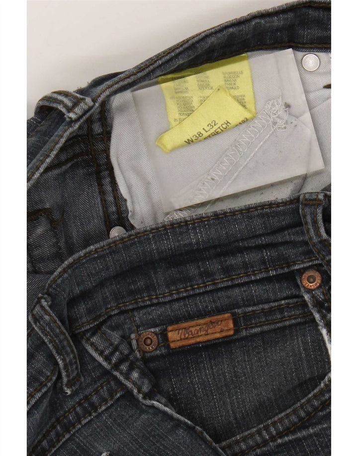 Wrangler Straight Jeans til mænd W38 L32 Marineblå bomuld