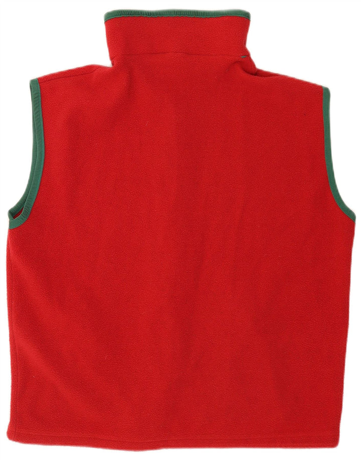 Vintage Herre Fleece Gilet UK 40 Large Red